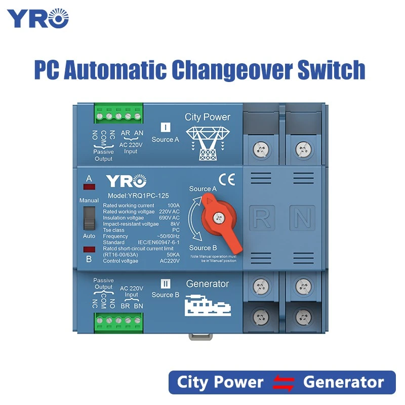 2p 125a 220V Tipo de gerador PC ATS