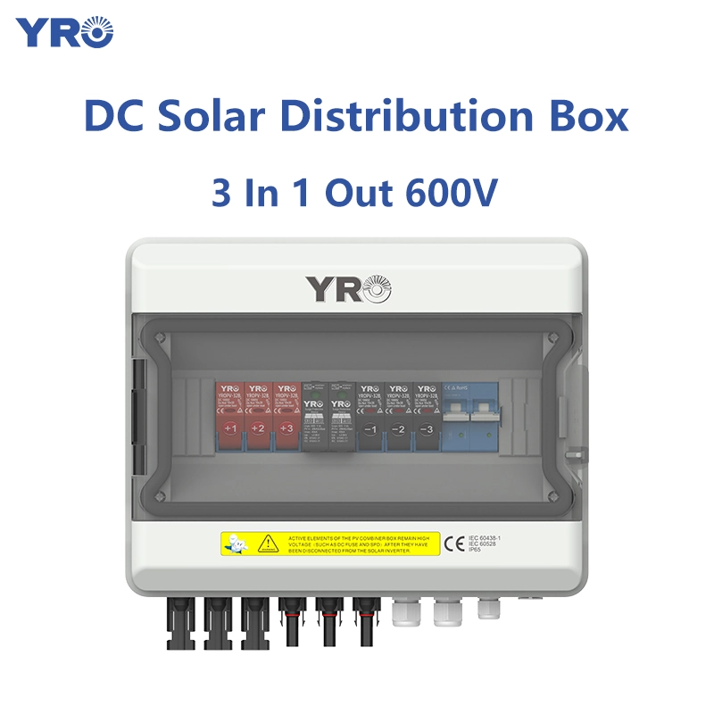 Caixa de distribuição solar de 3 em 1 fora de 600V DC