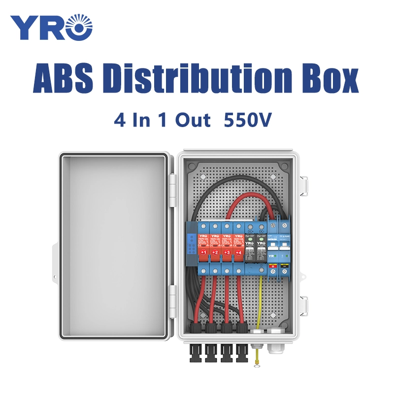 Caixa de distribuição ABS de 4 em 1 em 1 550V DC