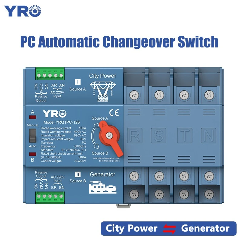 4p 125A Tipo de gerador de 400V ATS