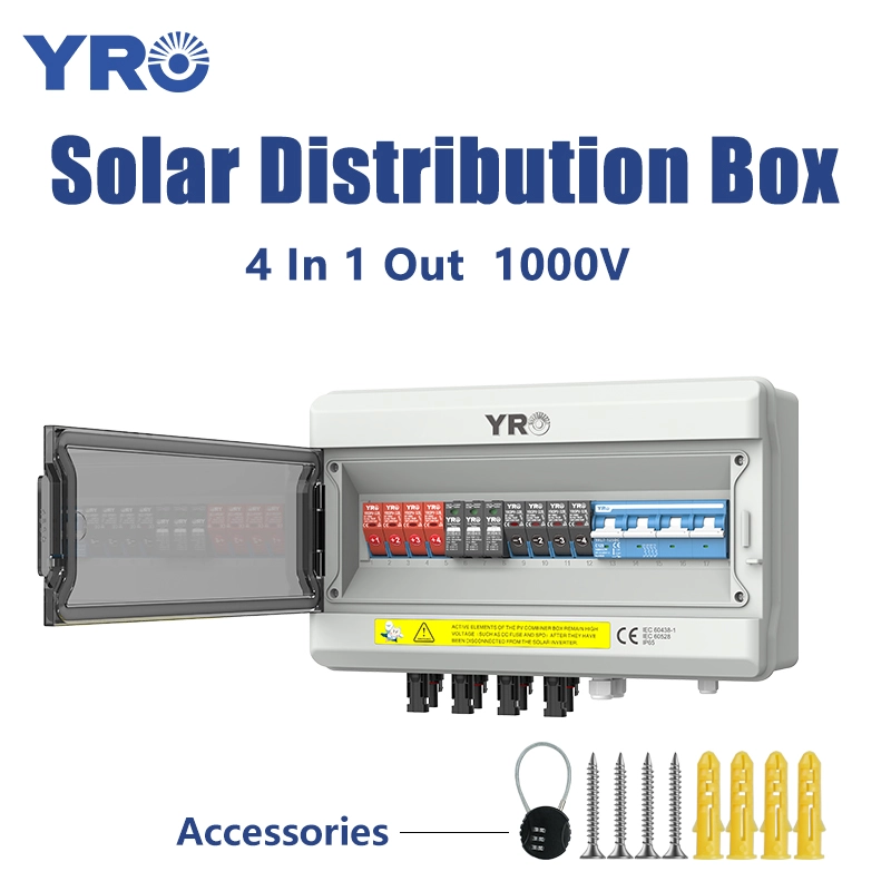 4 In 1 Out 1000v Dc Solar Distribution Box