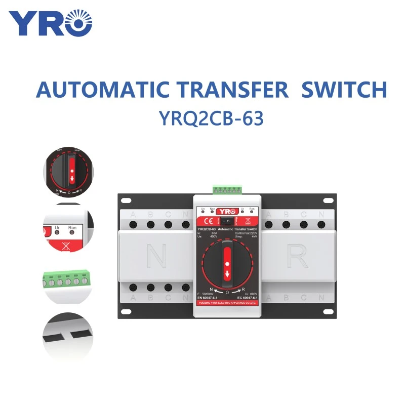 4p 63a 400v 2 In 1 Out Cb Ats